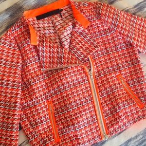L.A.M.B. By Gwen Stefani Neon Orange Moto Jacket